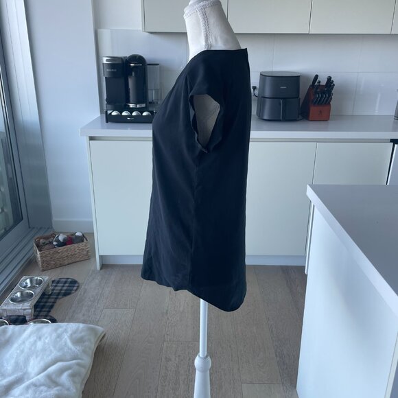 Express Satin Cross Front Gramercy Top in Black - XS - Picture 2 of 7